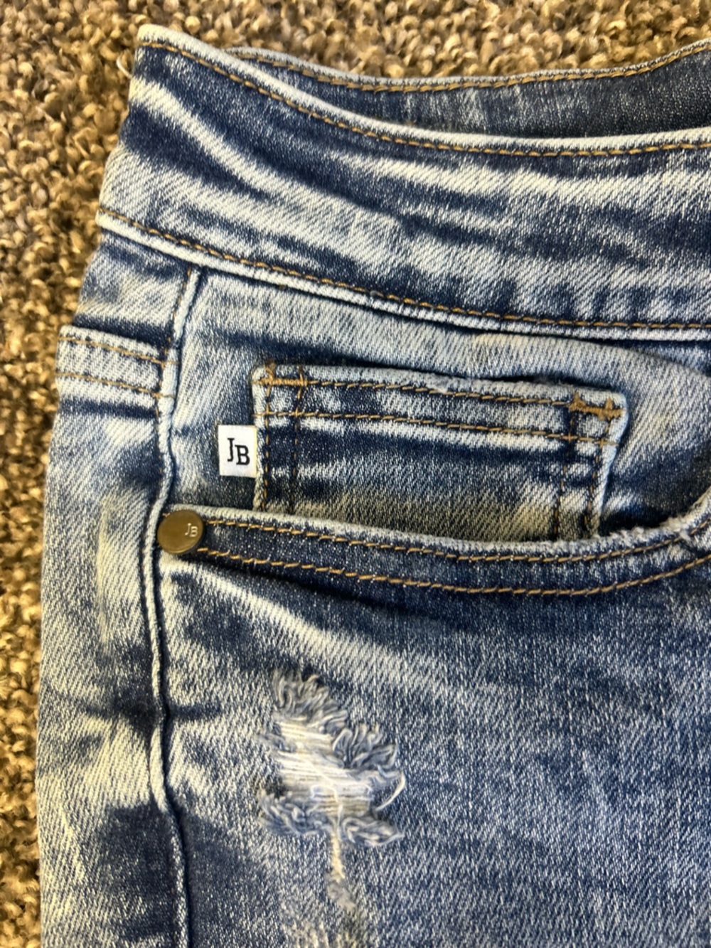 Judy Blue woman’s Light Blue Distressed High-Rise Jeggings NEW Size 27 92 cotton - Picture 5 of 10
